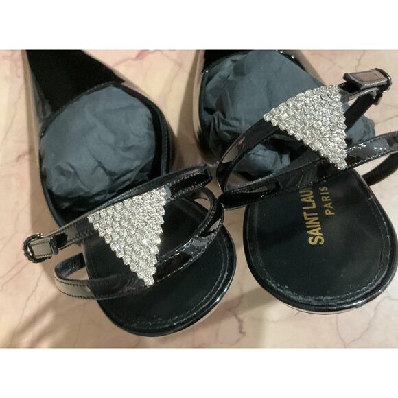 Saint Laurent Anouk Ankle Strap Pumps in Nero 38 With Box Womens High Heels - Picture 10 of 16